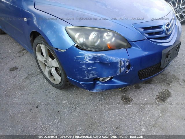 JM1BK143641159554 - 2004 MAZDA 3 HATCHBACK BLUE photo 6