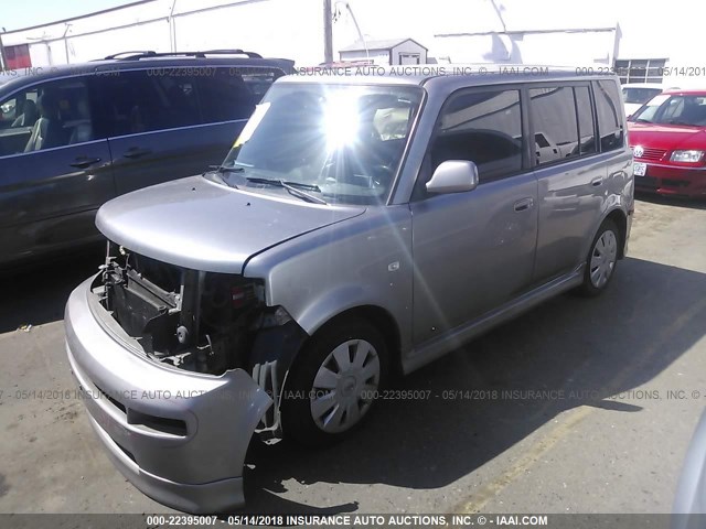 JTLKT324964104445 - 2006 TOYOTA SCION XB GRAY photo 2