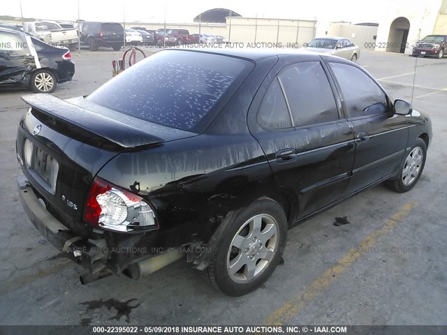 3N1CB51D46L620094 - 2006 NISSAN SENTRA 1.8/1.8S BLACK photo 4