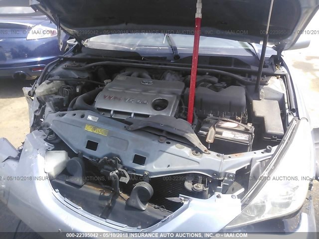 4T1CA30P56U083639 - 2006 TOYOTA CAMRY SOLARA SE/SLE ვერცხლისფერი ფოტო 10