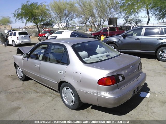 1NXBR18E3YZ319946 - 2000 TOYOTA COROLLA VE/CE/LE 银色 照片 3
