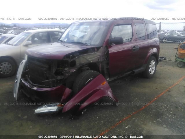 5J6YH28749L005667 - 2009 HONDA ELEMENT EX RED photo 2