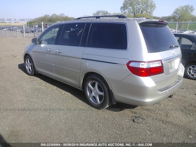 5FNRL38805B062825 - 2005 HONDA ODYSSEY TOURING SILVER photo 3