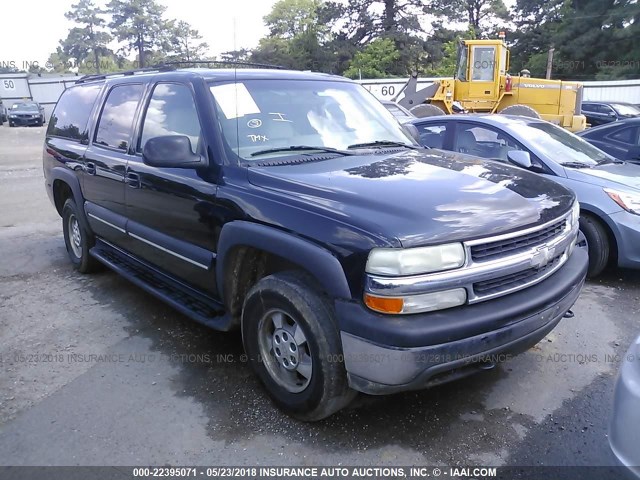 3GNEC16Z72G217365 - 2002 CHEVROLET SUBURBAN C1500 BLACK photo 1