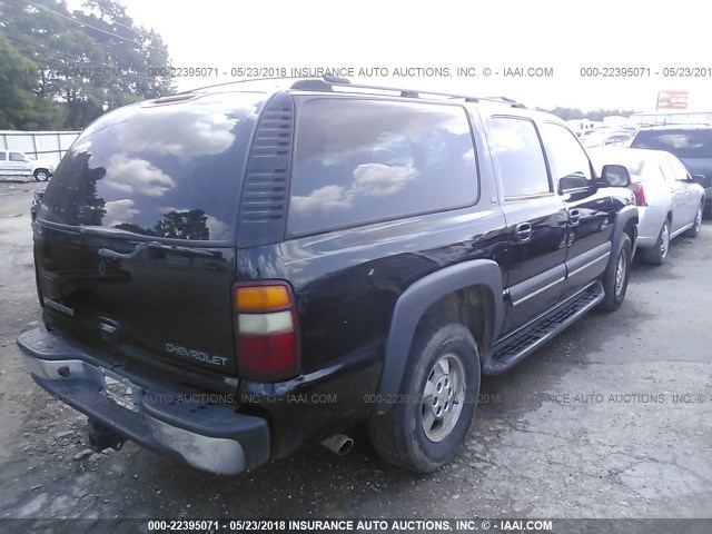 3GNEC16Z72G217365 - 2002 CHEVROLET SUBURBAN C1500 BLACK photo 4