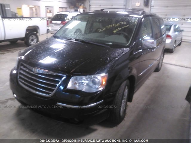 2A8HR64X68R143239 - 2008 CHRYSLER TOWN & COUNTRY LIMITED BLACK photo 2