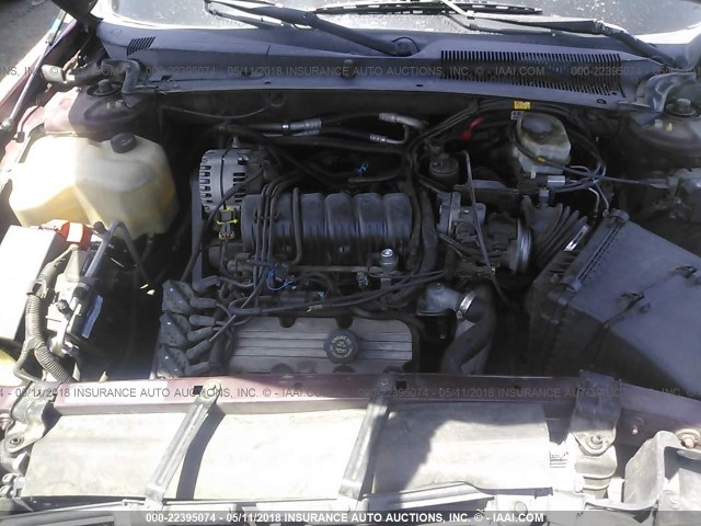 1G2HY54K914248976 - 2001 PONTIAC BONNEVILLE SLE BURGUNDY photo 10