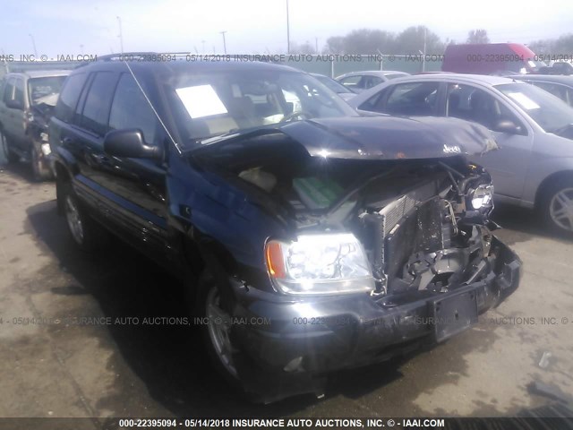 1J4GW58S34C167998 - 2004 JEEP GRAND CHEROKEE LIMITED BLACK photo 1