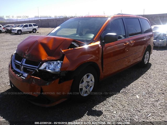 2D4RN4DG7BR750465 - 2011 DODGE GRAND CARAVAN EXPRESS ORANGE photo 2