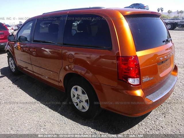 2D4RN4DG7BR750465 - 2011 DODGE GRAND CARAVAN EXPRESS ORANGE photo 3