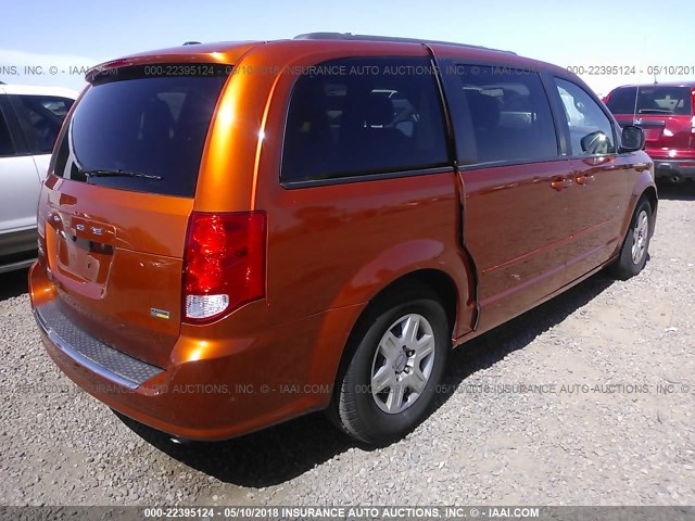 2D4RN4DG7BR750465 - 2011 DODGE GRAND CARAVAN EXPRESS ORANGE photo 4