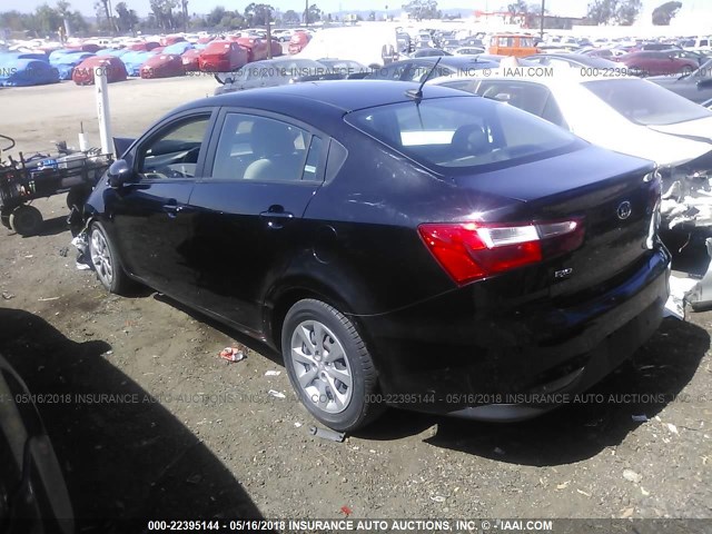 KNADM4A34G6539571 - 2016 KIA RIO LX BLACK photo 3