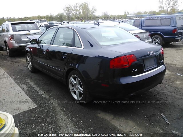 WAUDF78E56A083255 - 2006 AUDI A4 2.0T QUATTRO Dark Blue photo 3