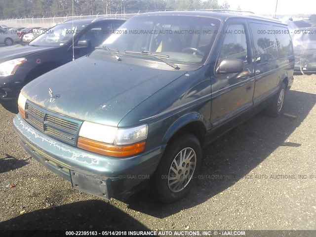 1B4GH44R6SX631625 - 1995 DODGE GRAND CARAVAN SE GREEN photo 2