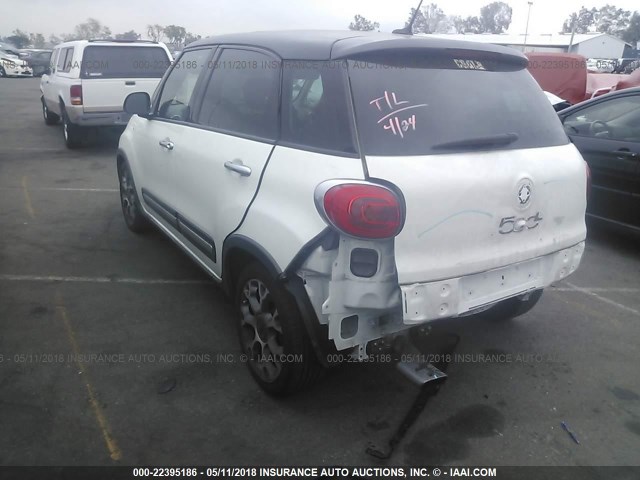 ZFBCFADH2EZ005983 - 2014 FIAT 500L TREKKING WHITE photo 3