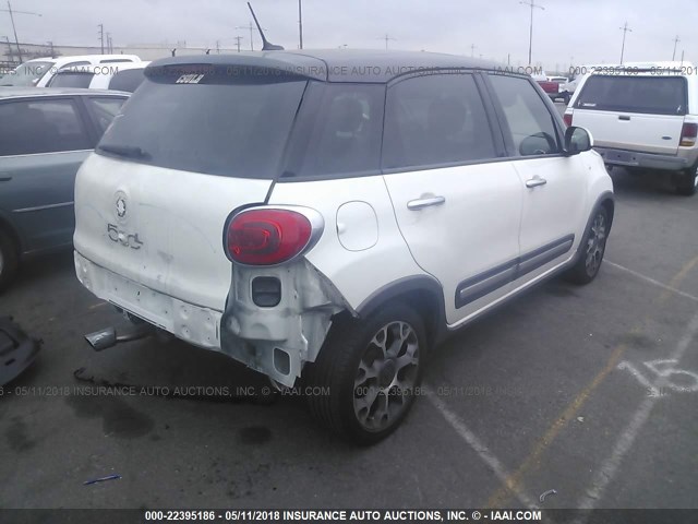 ZFBCFADH2EZ005983 - 2014 FIAT 500L TREKKING WHITE photo 4