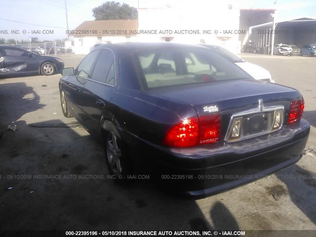 1LNHM87A91Y628318 - 2001 LINCOLN LS BLUE photo 3