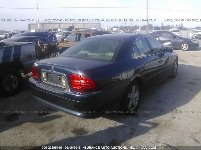 1LNHM87A91Y628318 - 2001 LINCOLN LS BLUE photo 4