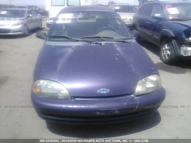 2C1MR522516714280 - 2001 CHEVROLET METRO LSI BLUE photo 6