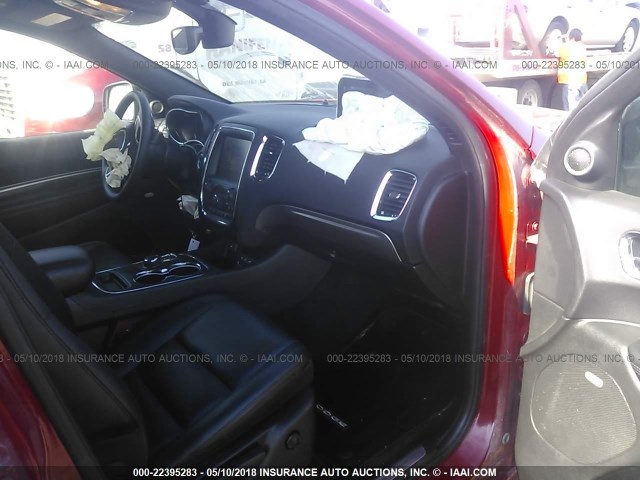 1C4RDJDG4HC737687 - 2017 DODGE DURANGO GT RED photo 5