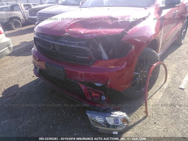 1C4RDJDG4HC737687 - 2017 DODGE DURANGO GT RED photo 6