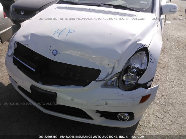 4JGCB6FEXAA111885 - 2010 MERCEDES-BENZ R 350 4MATIC WHITE photo 6