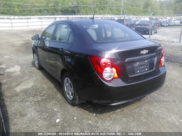 1G1JA5SH3E4178902 - 2014 CHEVROLET SONIC LS BLACK photo 3