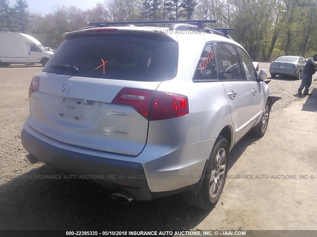 2HNYD28368H532856 - 2008 ACURA MDX TECHNOLOGY SILVER photo 4