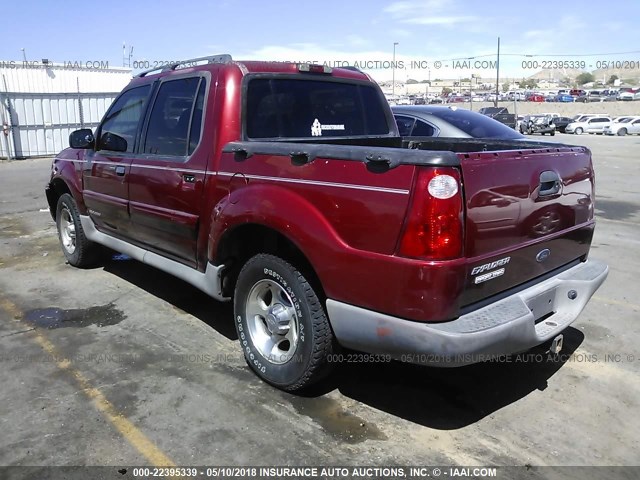 1FMZU77EX2UD27471 - 2002 FORD EXPLORER SPORT TR  RED photo 3