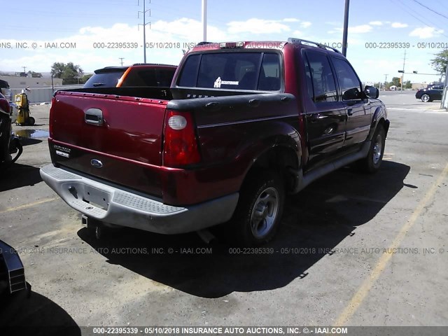 1FMZU77EX2UD27471 - 2002 FORD EXPLORER SPORT TR  RED photo 4