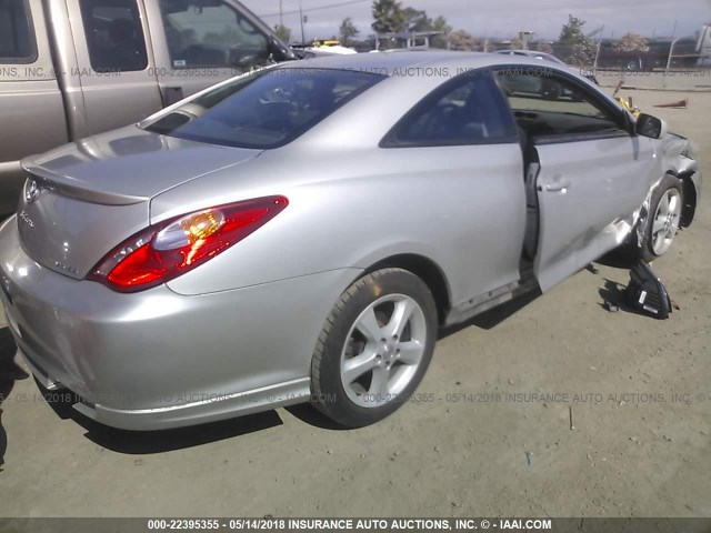 4T1CA38P35U053946 - 2005 TOYOTA CAMRY SOLARA SE/SLE SILVER photo 4