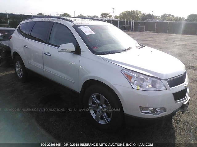 1GNKVJED0CJ229263 - 2012 CHEVROLET TRAVERSE LT WHITE photo 1