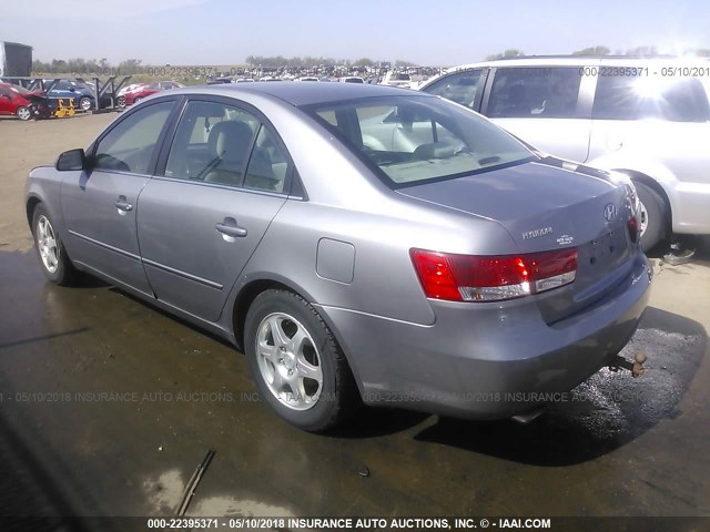 5NPEU46FX7H160669 - 2007 HYUNDAI SONATA SE/LIMITED SILVER photo 3