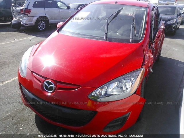 JM1DE1KZ3E0186497 - 2014 MAZDA MAZDA2 SPORT RED photo 2