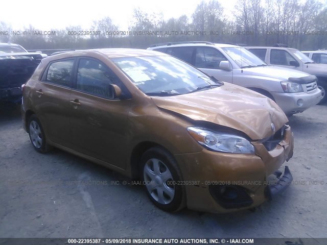 2T1LE40E29C004314 - 2009 TOYOTA COROLLA MATRIX S ORANGE photo 1