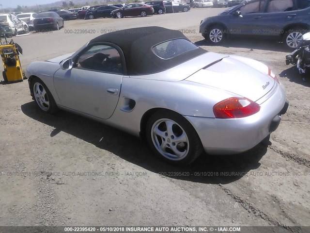 WP0CA2984VS621168 - 1997 PORSCHE BOXSTER SILVER photo 3