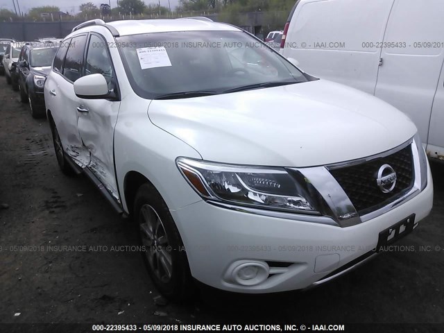 5N1AR2MM4GC642826 - 2016 NISSAN PATHFINDER S/SV/SL/PLATINUM WHITE photo 1