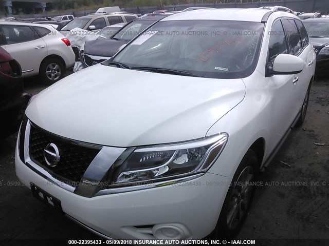 5N1AR2MM4GC642826 - 2016 NISSAN PATHFINDER S/SV/SL/PLATINUM WHITE photo 2