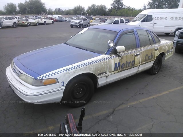 2FALP71W2SX167829 - 1995 FORD CROWN VICTORIA POLICE INTERCEPTOR BLUE photo 2