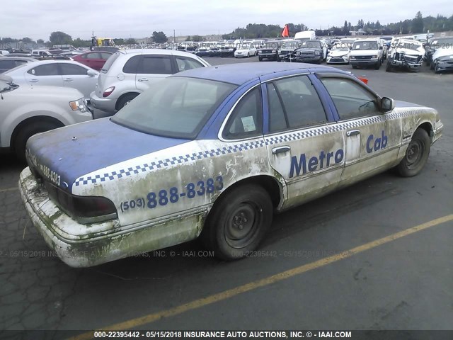 2FALP71W2SX167829 - 1995 FORD CROWN VICTORIA POLICE INTERCEPTOR BLUE photo 4