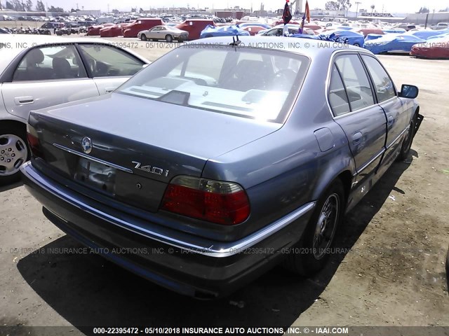 WBAGG83491DN88835 - 2001 BMW 740 I AUTOMATIC BLUE photo 4