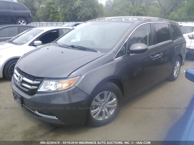 5FNRL5H39GB117887 - 2016 HONDA ODYSSEY SE GRAY photo 2