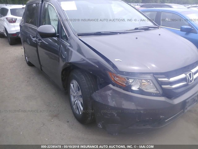 5FNRL5H39GB117887 - 2016 HONDA ODYSSEY SE GRAY photo 6