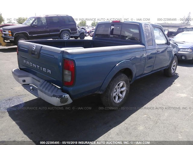 1N6DD26T14C412786 - 2004 NISSAN FRONTIER KING CAB XE BLUE photo 4