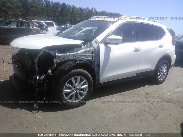 5N1AT2MVXHC794699 - 2017 NISSAN ROGUE SV/SL WHITE photo 2