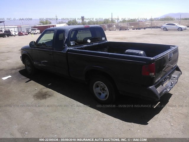 1GCCS19W0TK234572 - 1996 CHEVROLET S TRUCK S10 BLACK photo 3