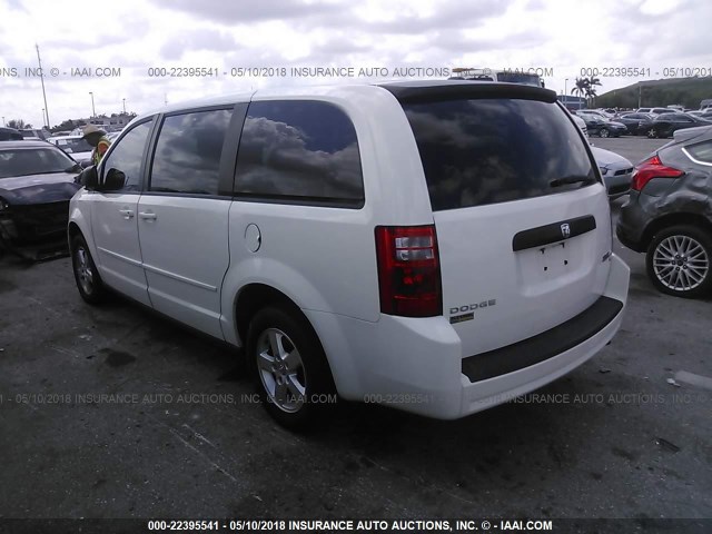 2D8HN44E79R665967 - 2009 DODGE GRAND CARAVAN SE WHITE photo 3