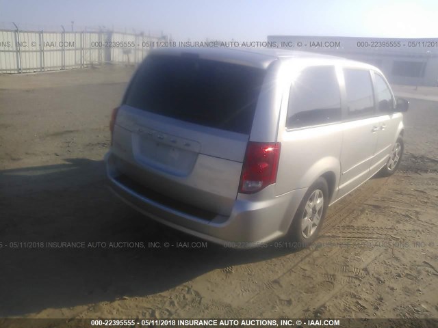 2C4RDGBG6CR168427 - 2012 DODGE GRAND CARAVAN SE SILVER photo 4