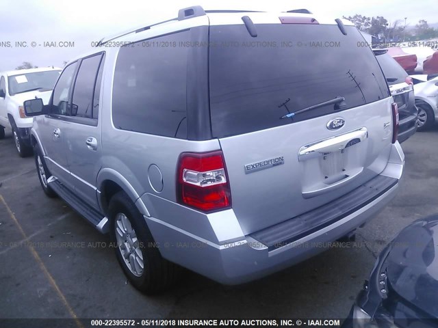 1FMJU1K5XEEF33762 - 2014 FORD EXPEDITION LIMITED SILVER photo 3