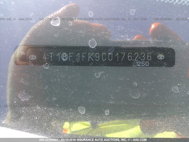 4T1BF1FK9CU176236 - 2012 TOYOTA CAMRY SE/LE/XLE 灰色 照片 9